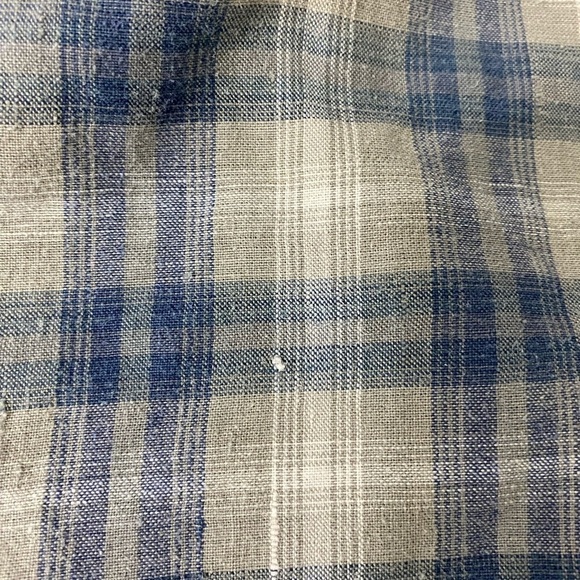 Bugle Boy Men’s Size Medium Button Down Shirt Short Sleeve Blue Plaid Casual - Picture 6 of 11